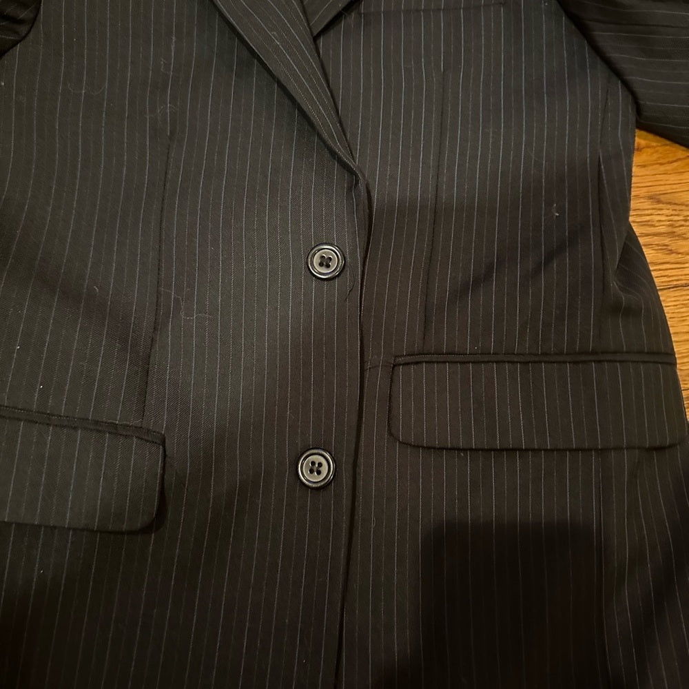 Andrew Fezza Kids Black Pinstripe Suit Set Pants Size 14 R