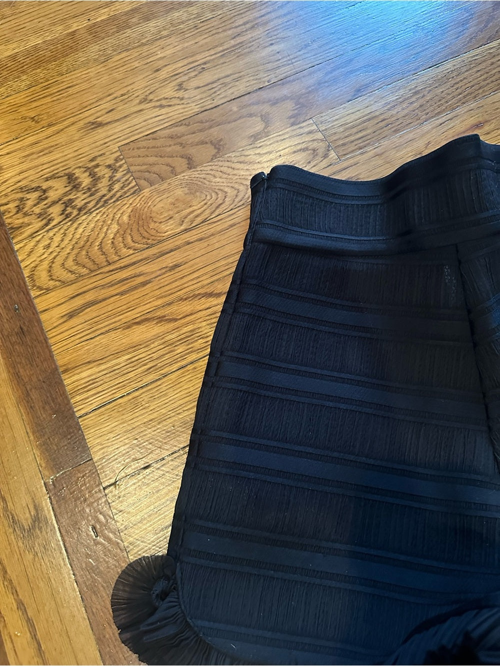 NWT Maje Black High-Waist Ruffled Shorts Size 36