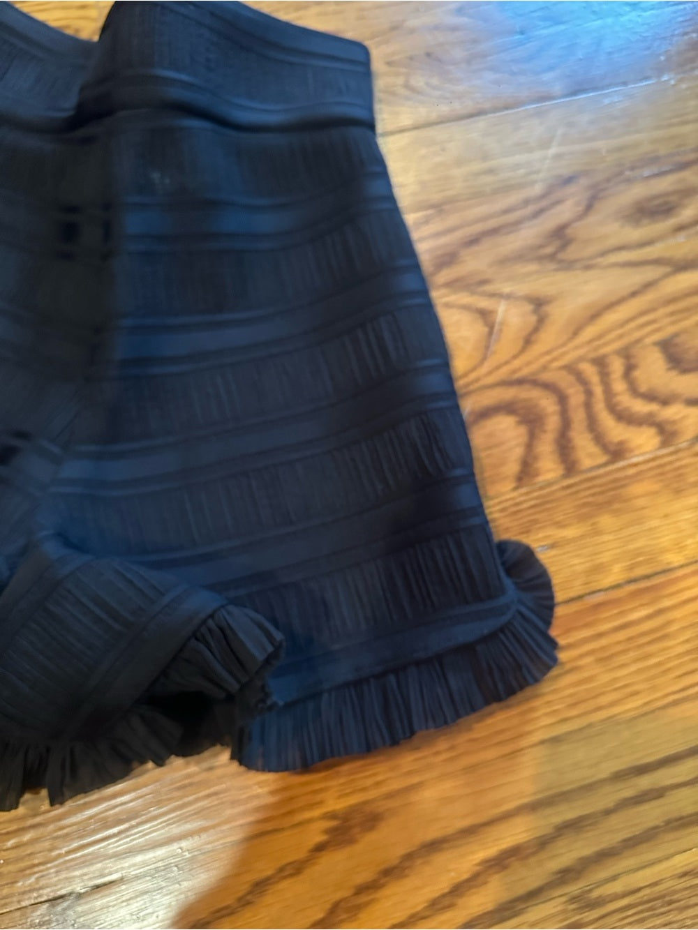 NWT Maje Black High-Waist Ruffled Shorts Size 36