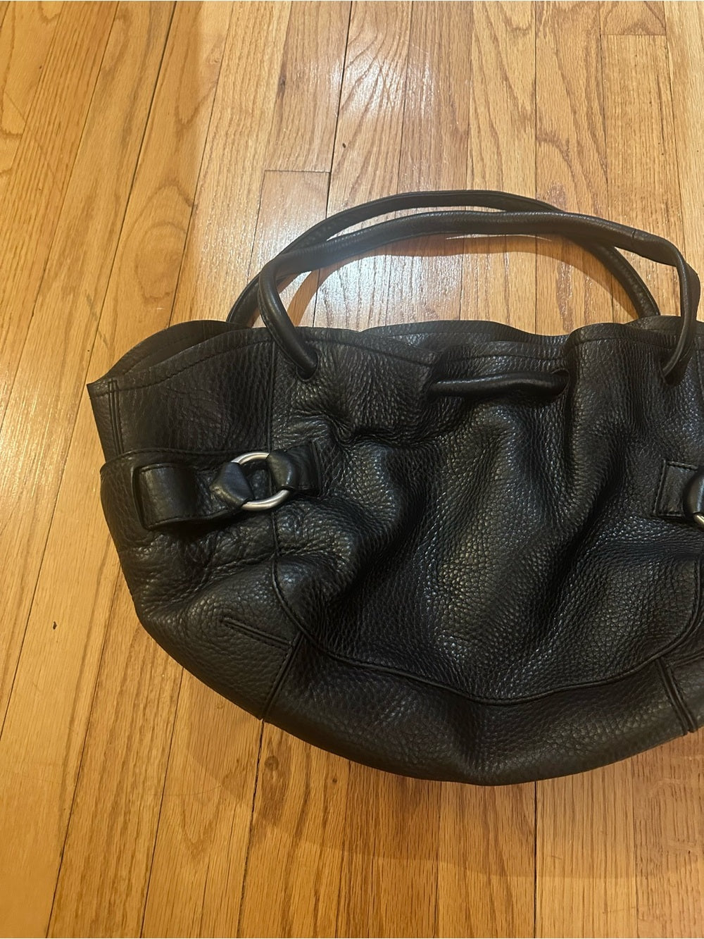Cole Haan Classic Black Leather Tote Handbag