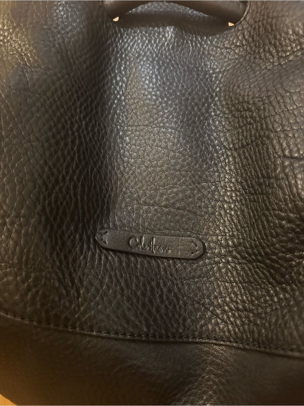 Cole Haan Classic Black Leather Tote Handbag