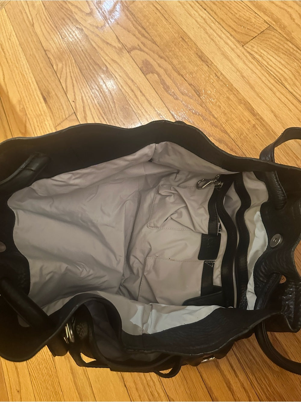 Cole Haan Classic Black Leather Tote Handbag