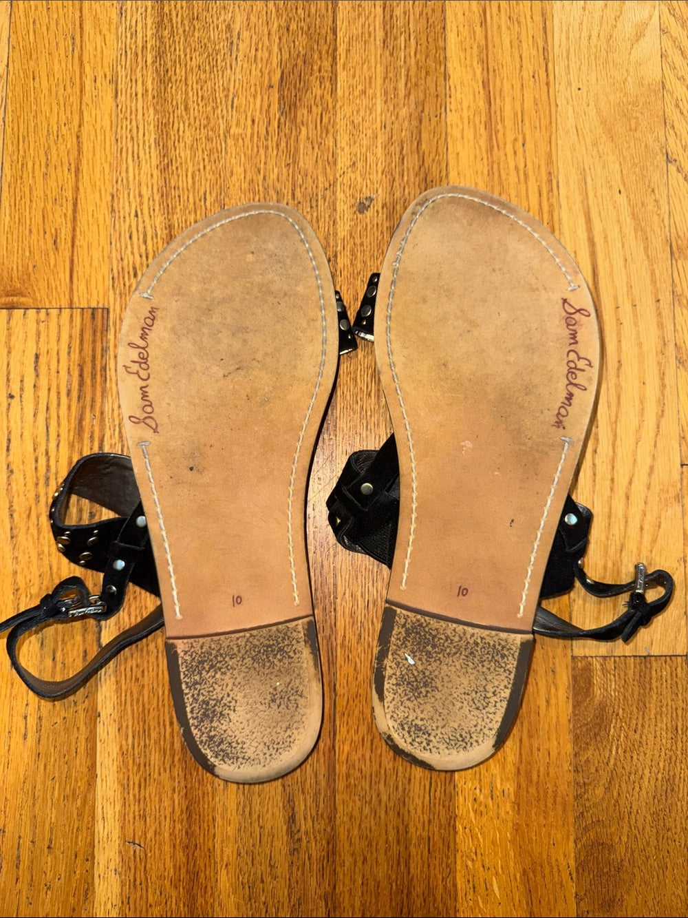 Sam Edelman Black Studded Women’s Sandals Size 10