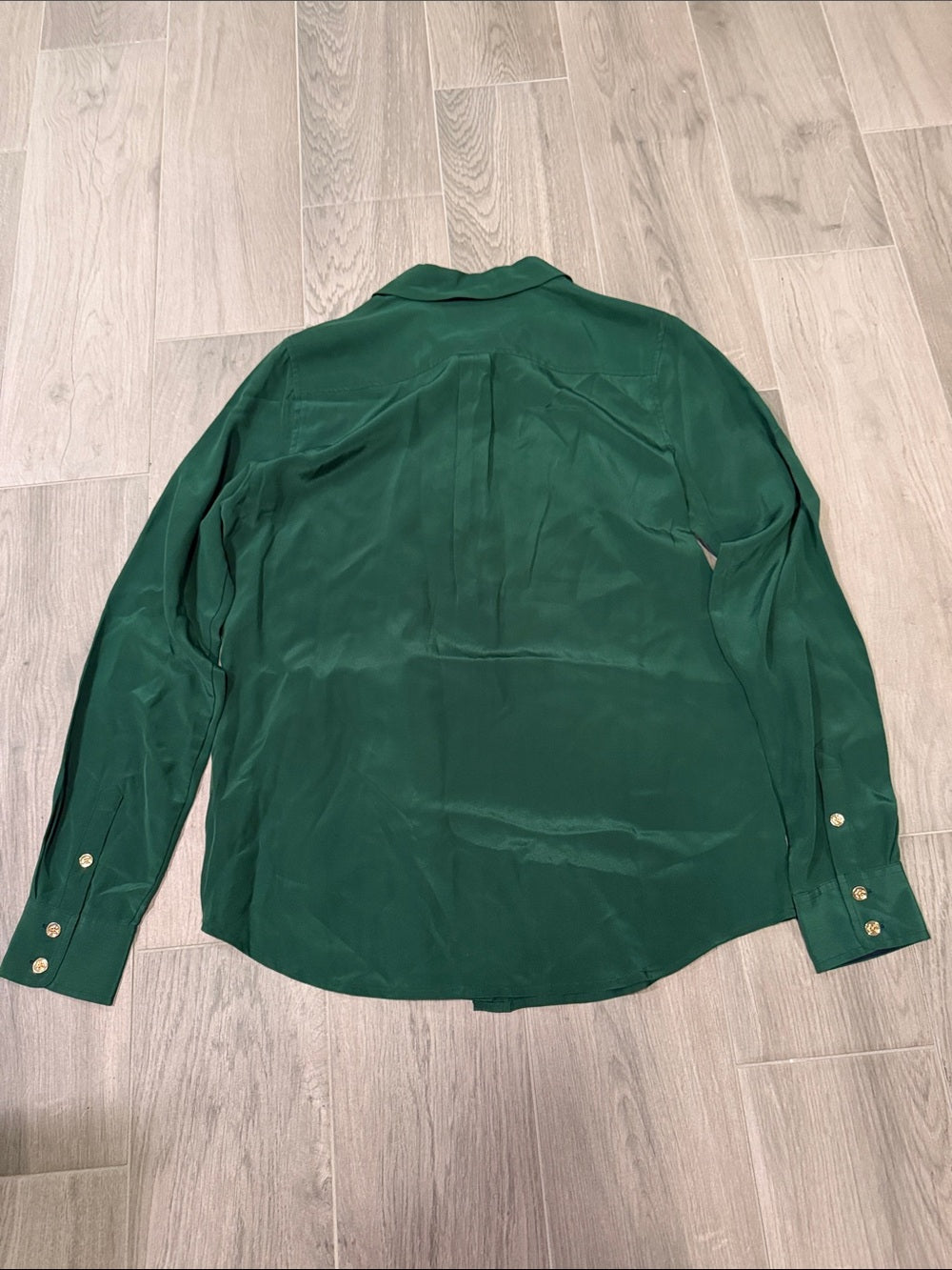 NWT C Wonder Mens Green Long Sleeve Button-Up Blouse Size S