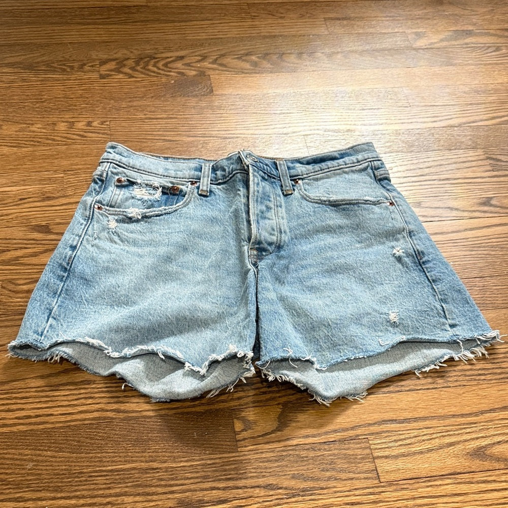 Abercrombie & Fitch Light Blue Jean Shorts Size 28