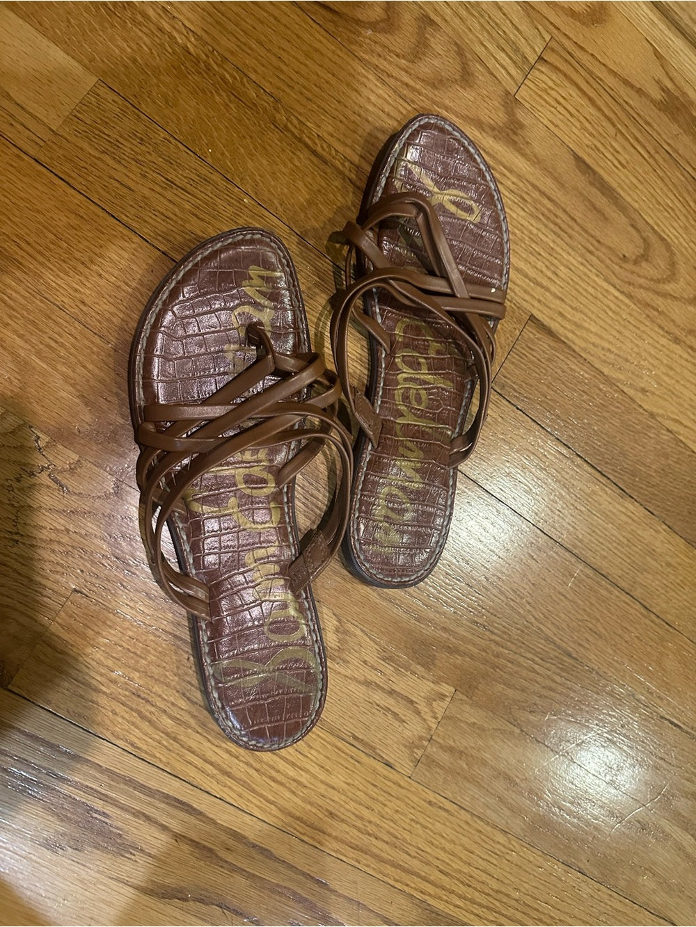 Sam Edelman Brown Multi-Strap Slide Sandals Size 10