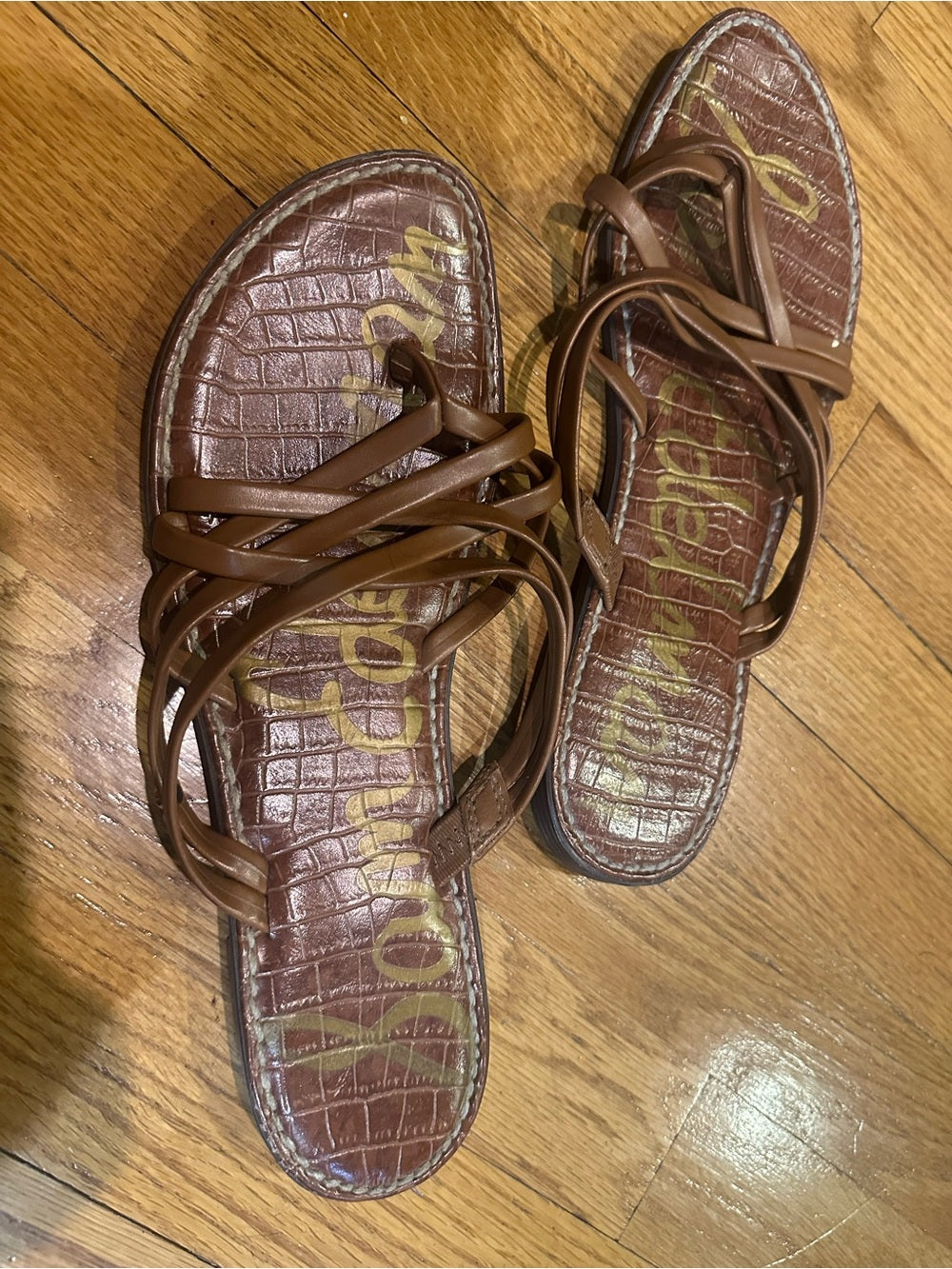 Sam Edelman Brown Multi-Strap Slide Sandals Size 10
