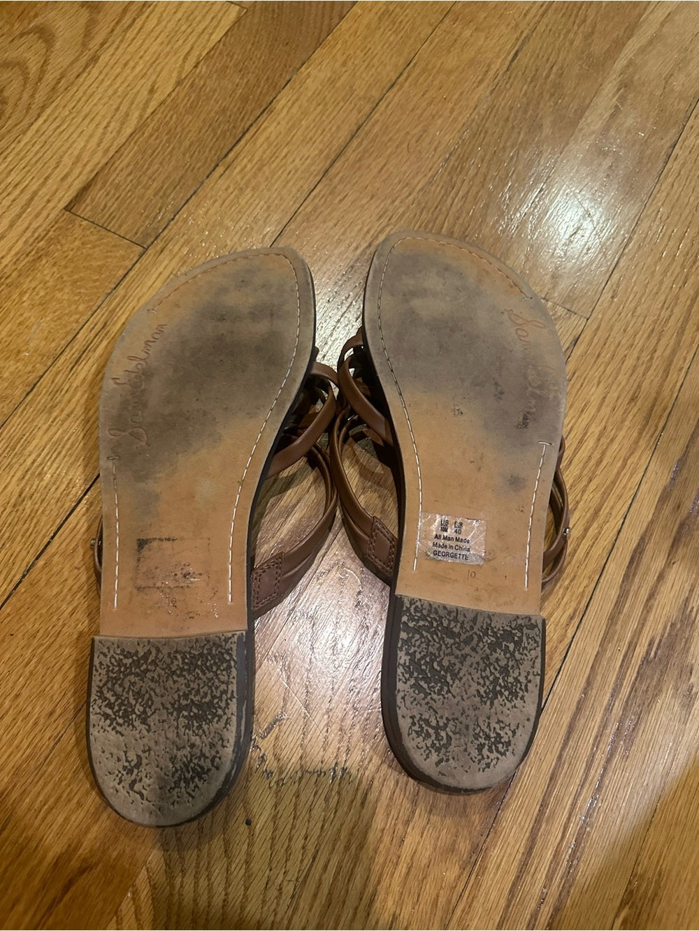 Sam Edelman Brown Multi-Strap Slide Sandals Size 10