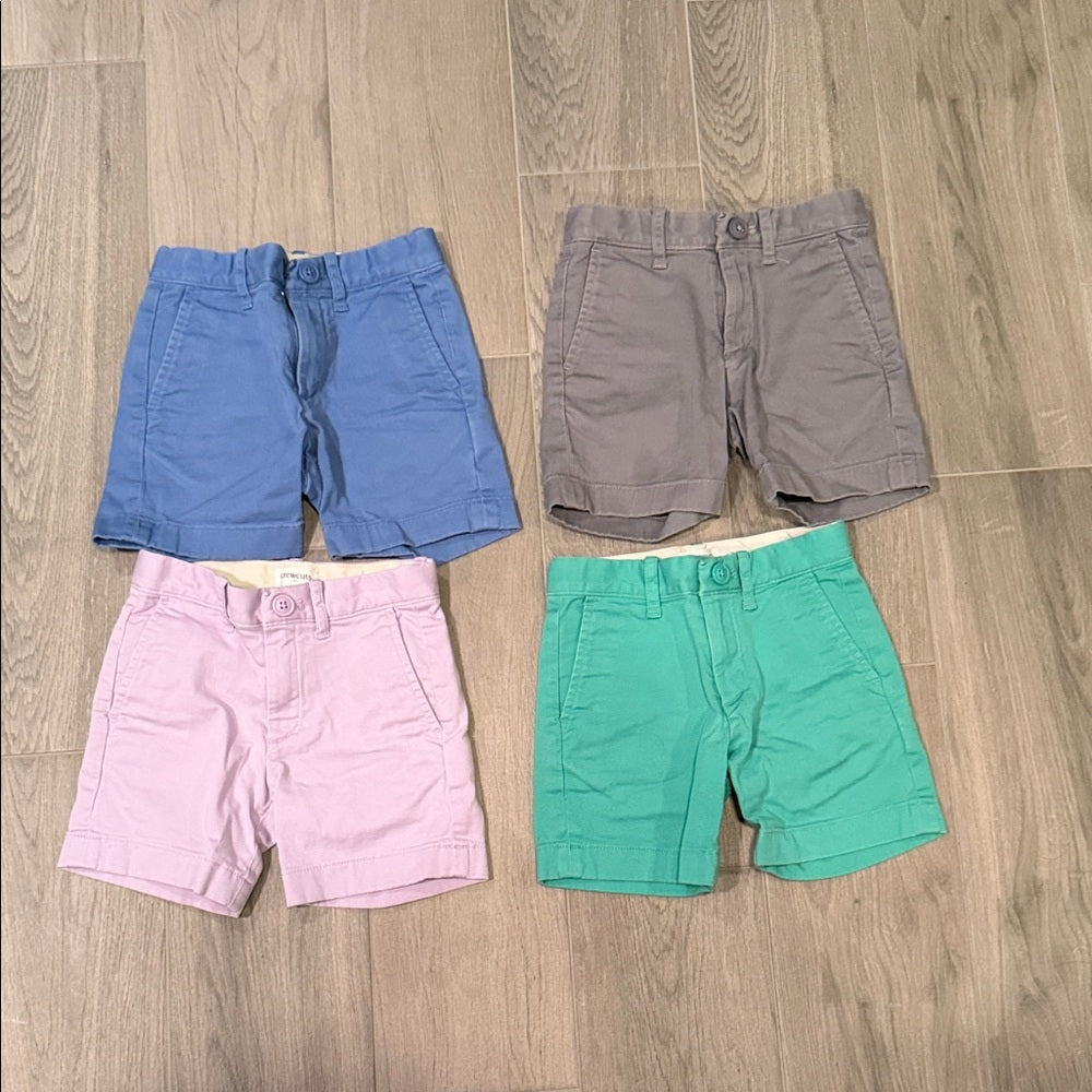 Crewcuts Boys Gray, Blue, Green, and Purple Shorts Set Size 3