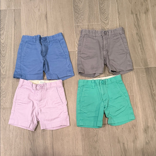 Crewcuts Boys Gray, Blue, Green, and Purple Shorts Set Size 3