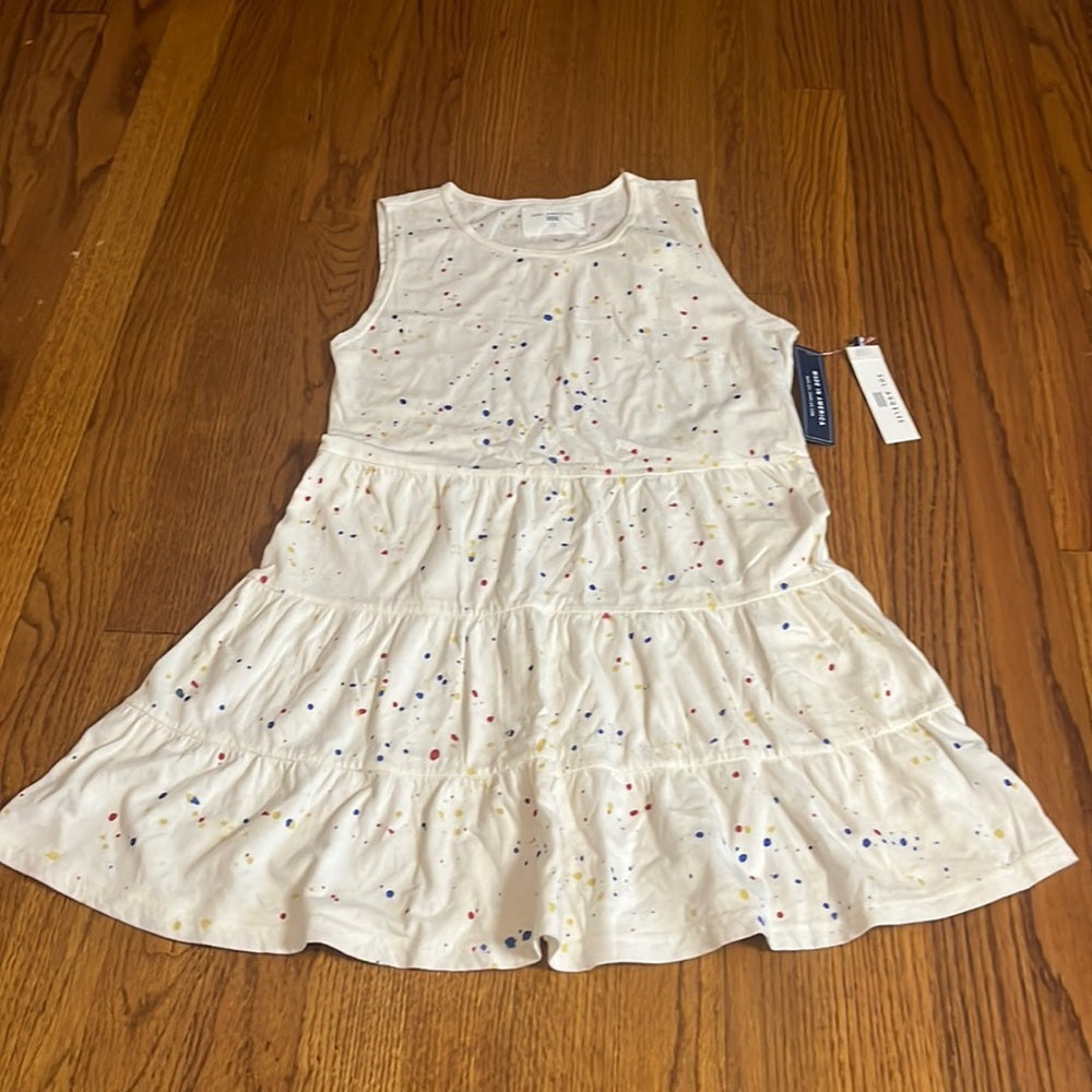 NWT Sol Angeles Girl’s Cream Splatter Dress Size 10