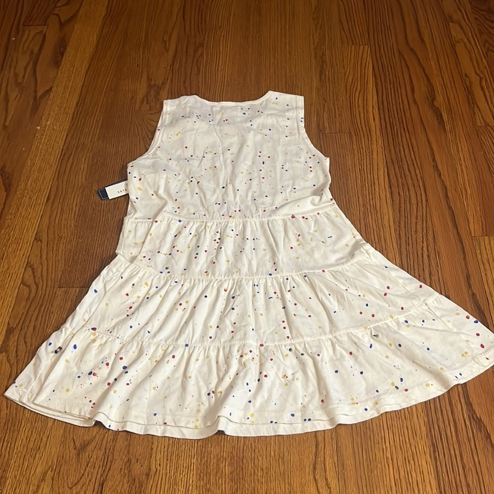 NWT Sol Angeles Girl’s Cream Splatter Dress Size 10