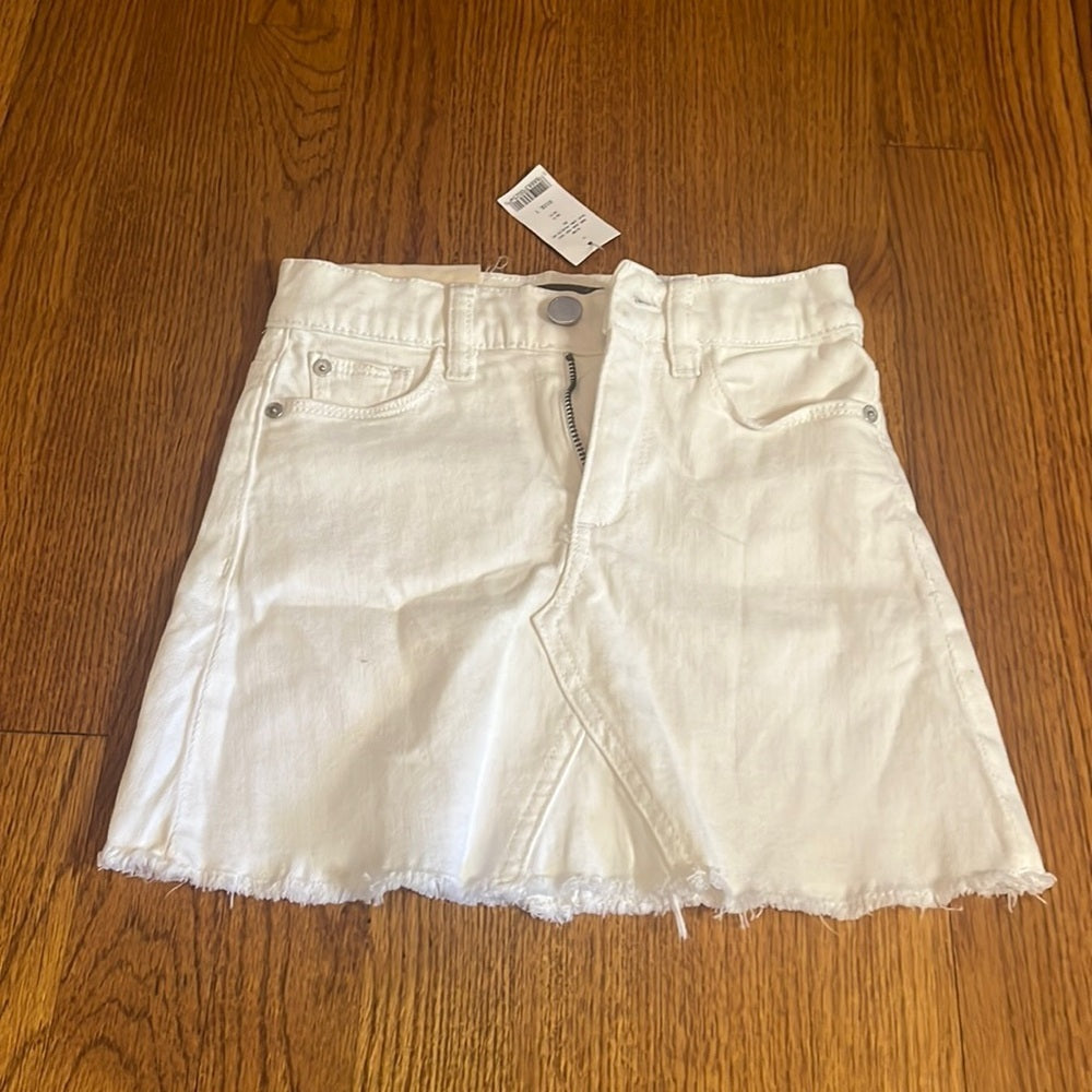 NWT DL1961 Girl’s White Jenny Palmetto Skirt Size 7