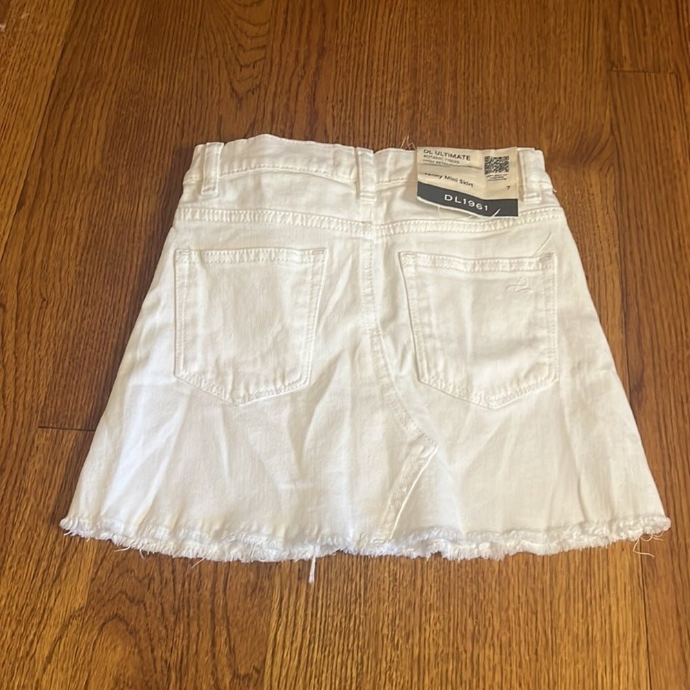 NWT DL1961 Girl’s White Jenny Palmetto Skirt Size 7