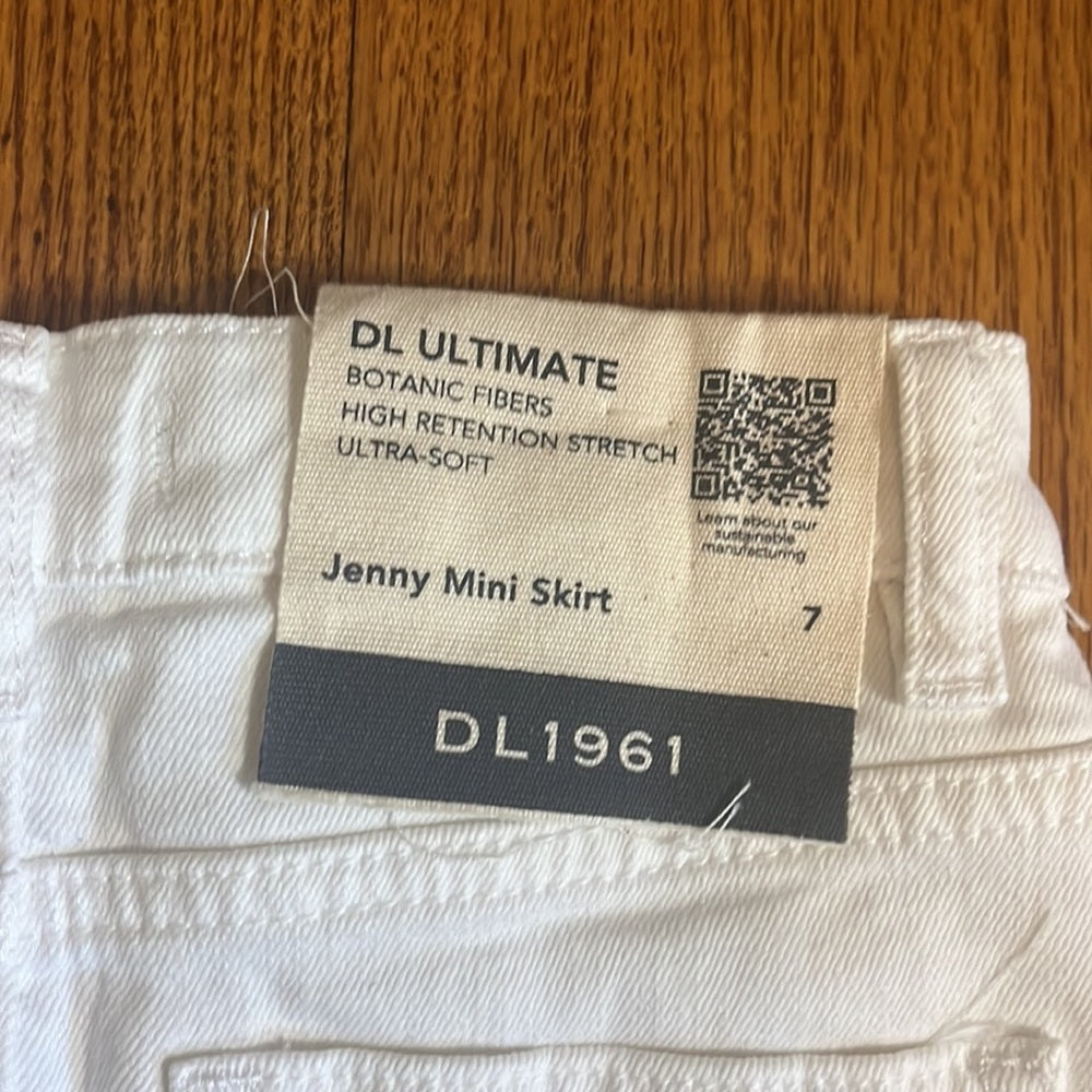 NWT DL1961 Girl’s White Jenny Palmetto Skirt Size 7