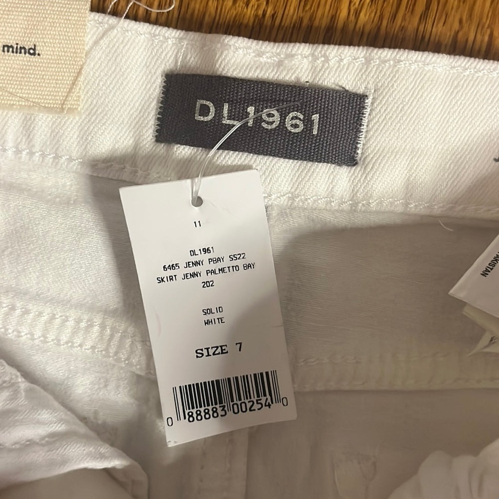 NWT DL1961 Girl’s White Jenny Palmetto Skirt Size 7
