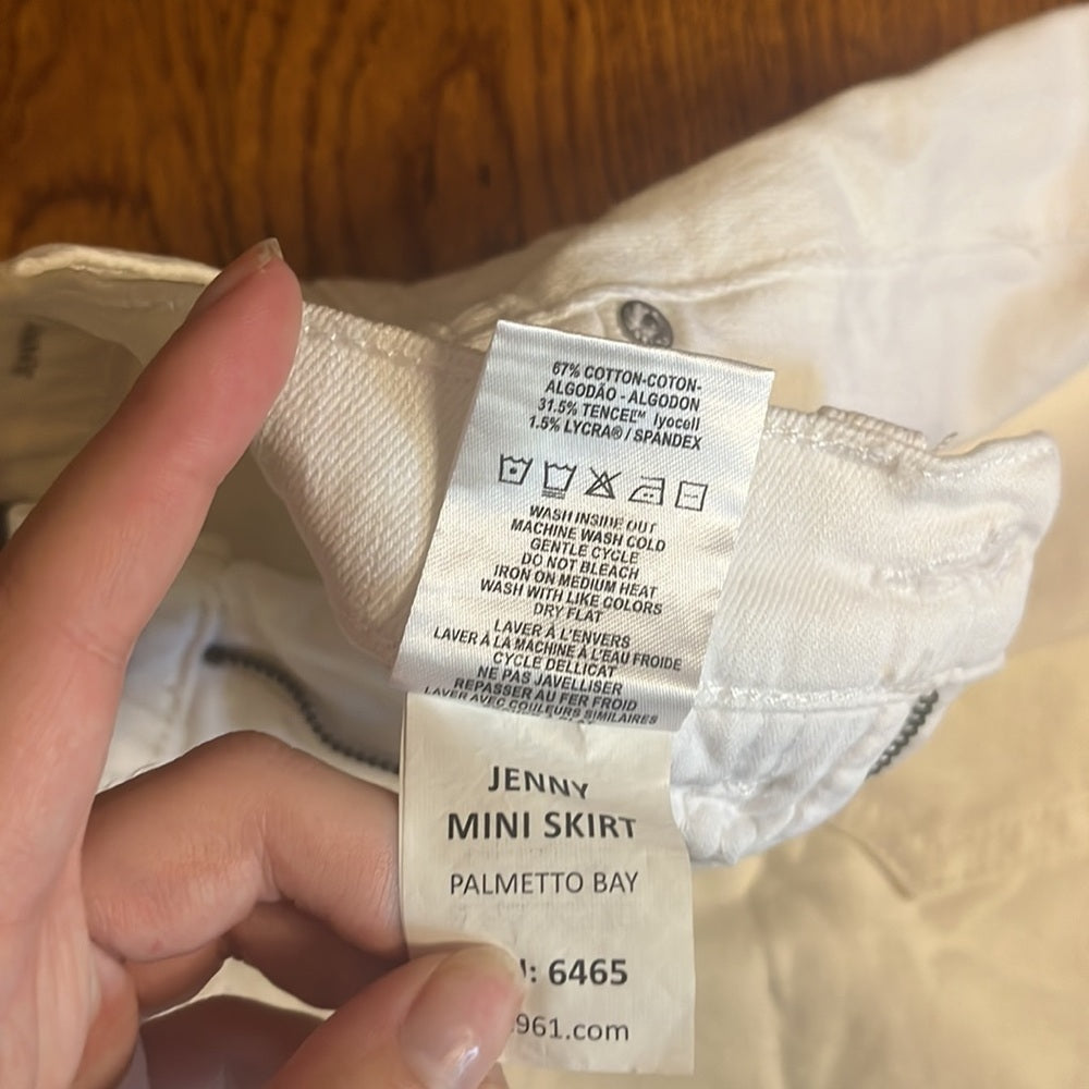 NWT DL1961 Girl’s White Jenny Palmetto Skirt Size 7