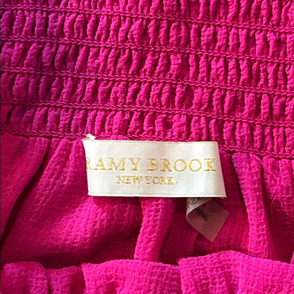 Ramy Brook Vibrant Pink Women’s Skirt with Pom-Pom Trim Size XS