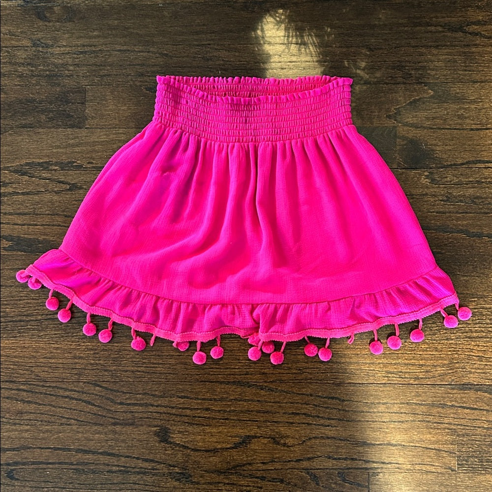 Ramy Brook Vibrant Pink Women’s Skirt with Pom-Pom Trim Size XS