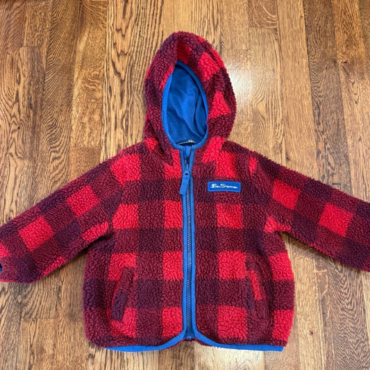 Ben Sherman Kids Red and Blue Fleece Jacket Size 18M