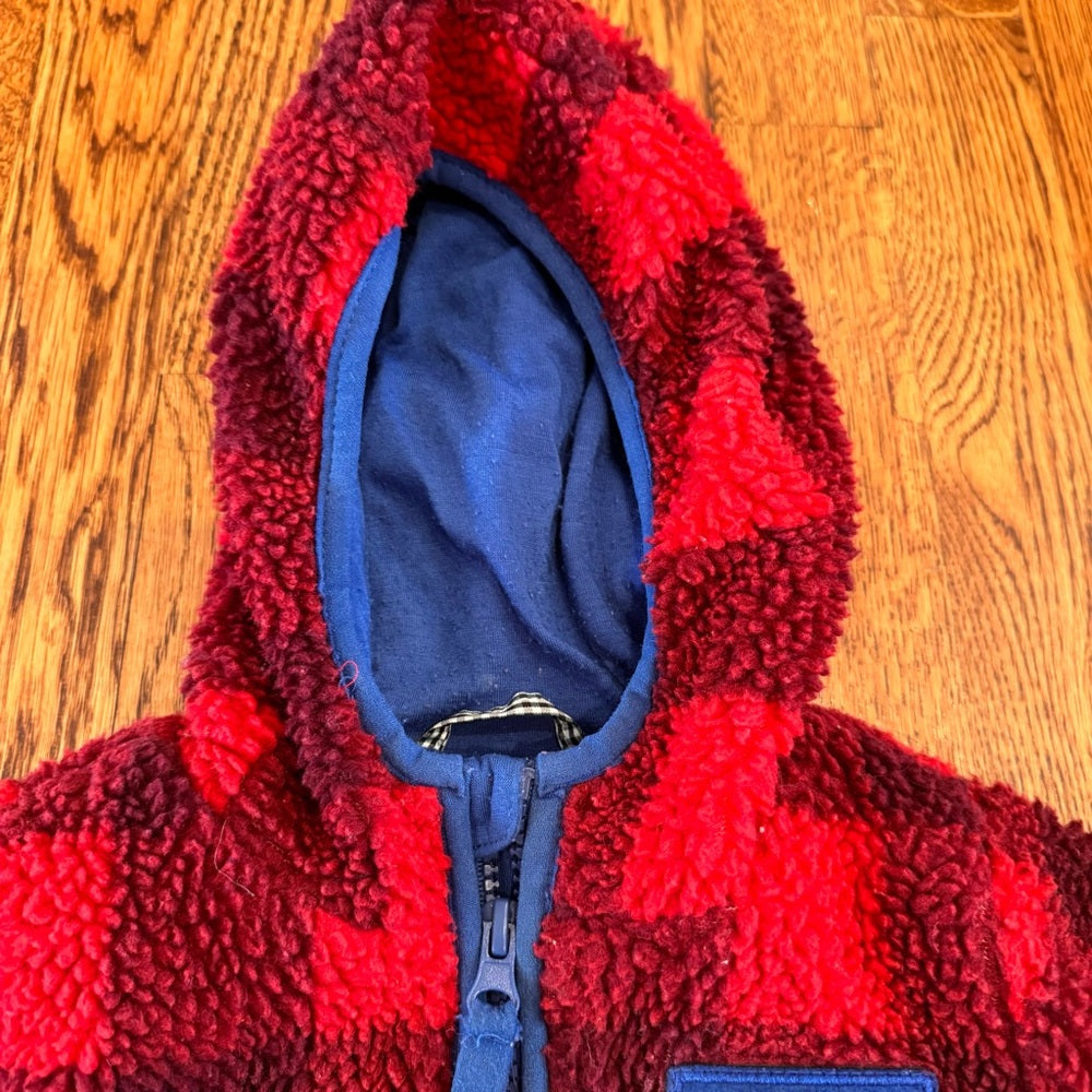 Ben Sherman Kids Red and Blue Fleece Jacket Size 18M