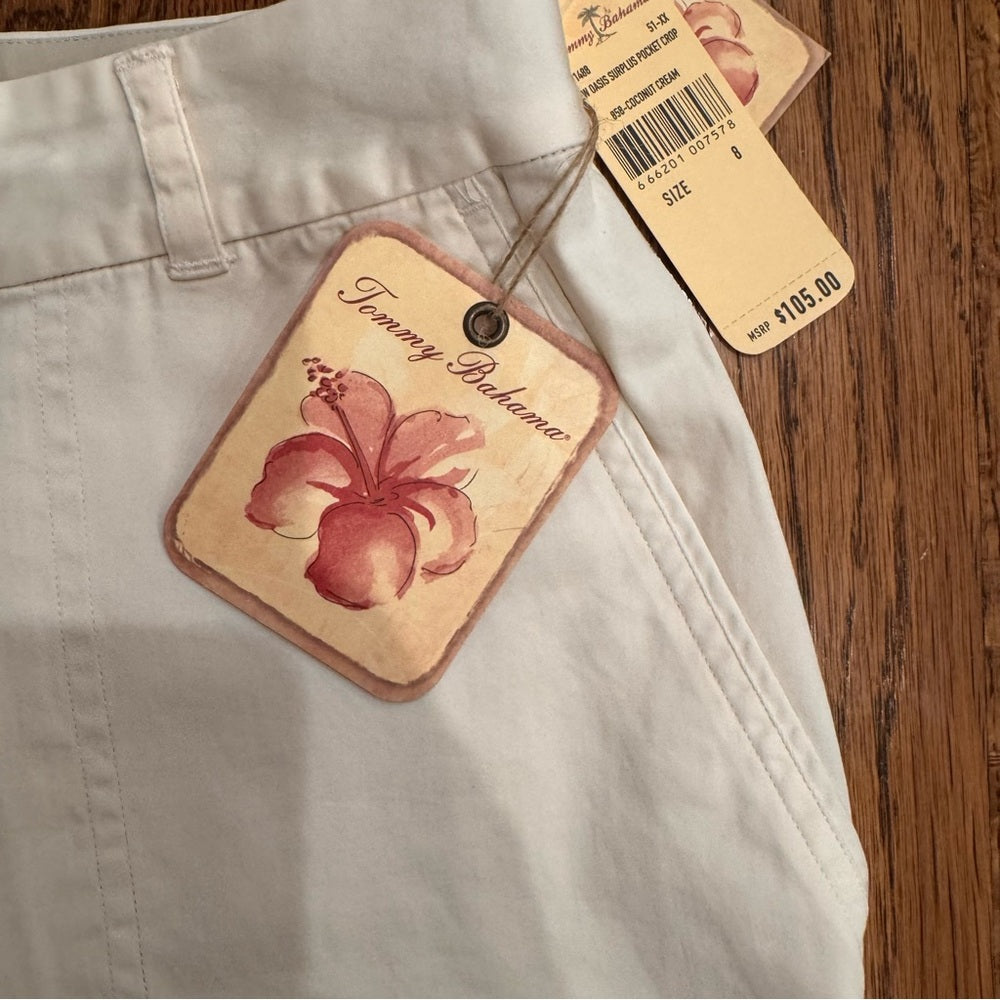 NWT Tommy Bahama Tan Cargo Pants Size 8
