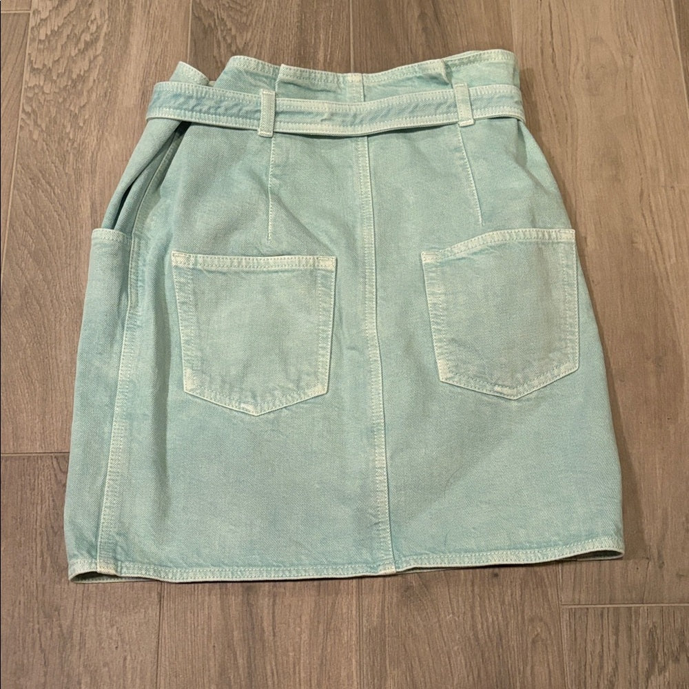 Isabel Marant Women’s Light Blue Denim Skirt With Belt Size 34/2