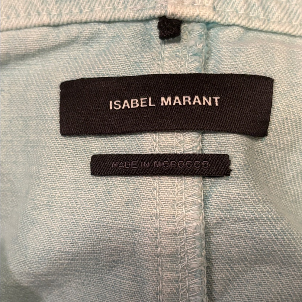 Isabel Marant Women’s Light Blue Denim Skirt With Belt Size 34/2