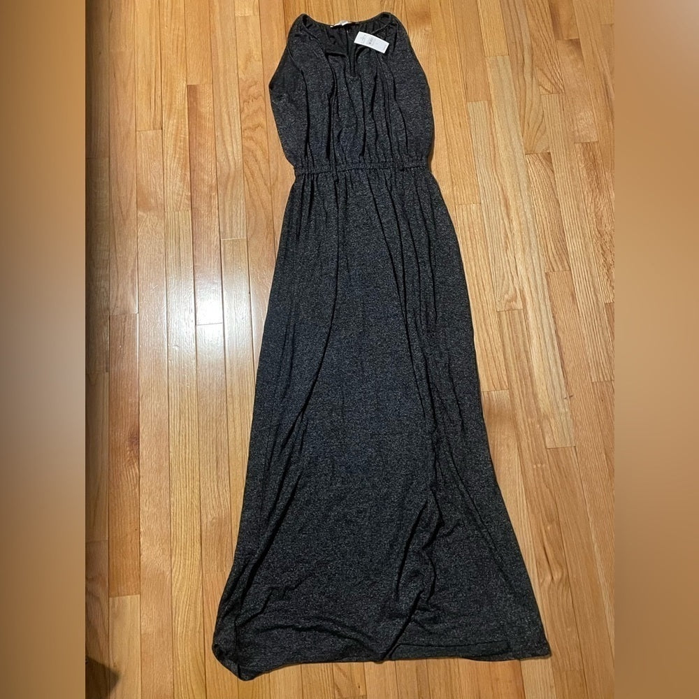 NWT Loft Grey Maxi Sleeveless Dress Size Small