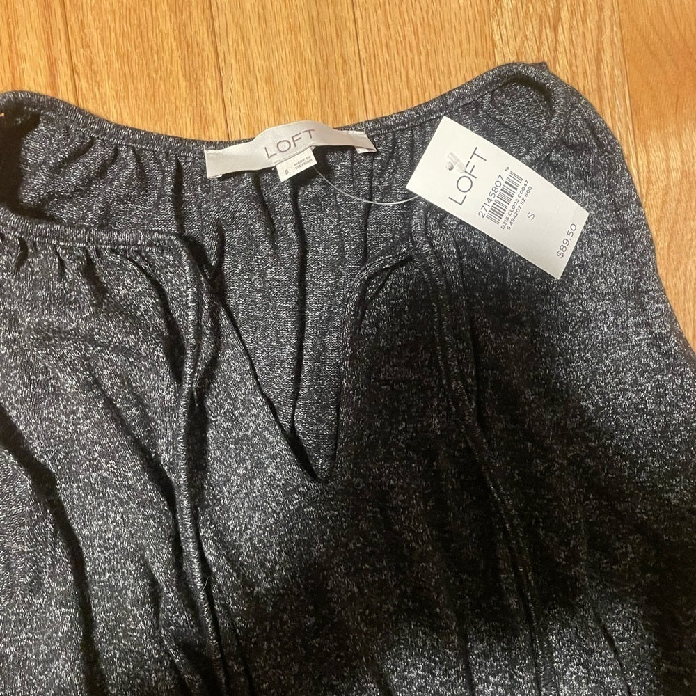 NWT Loft Grey Maxi Sleeveless Dress Size Small