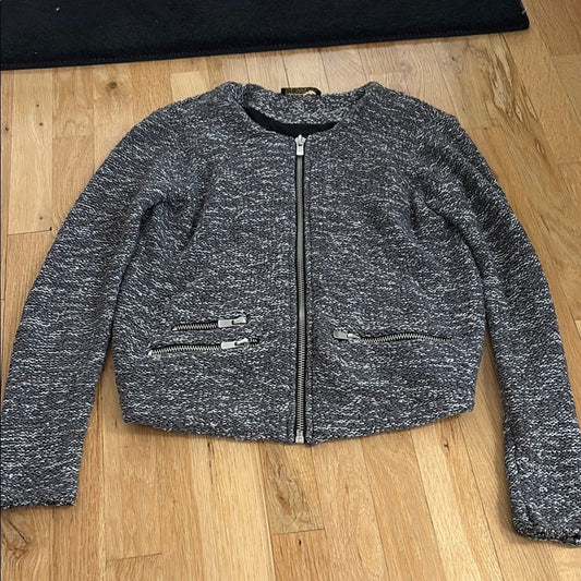 Maje Women’s Gray Knit Jacket Size Small