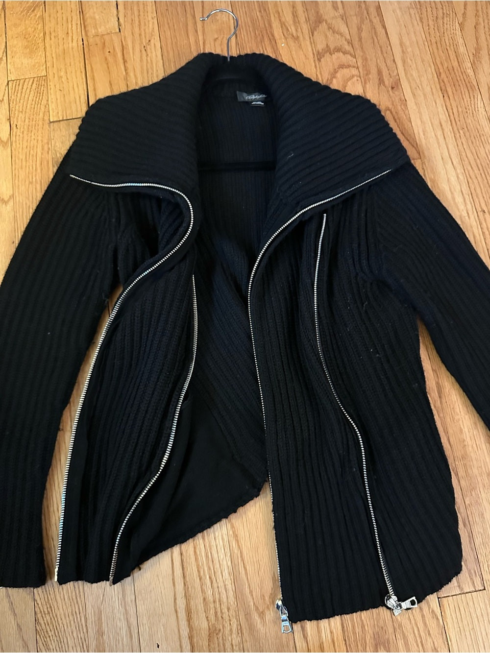 Christopher Fischer Ribbed Zip-Up Cahsmere Sweater Jacket Size Medium