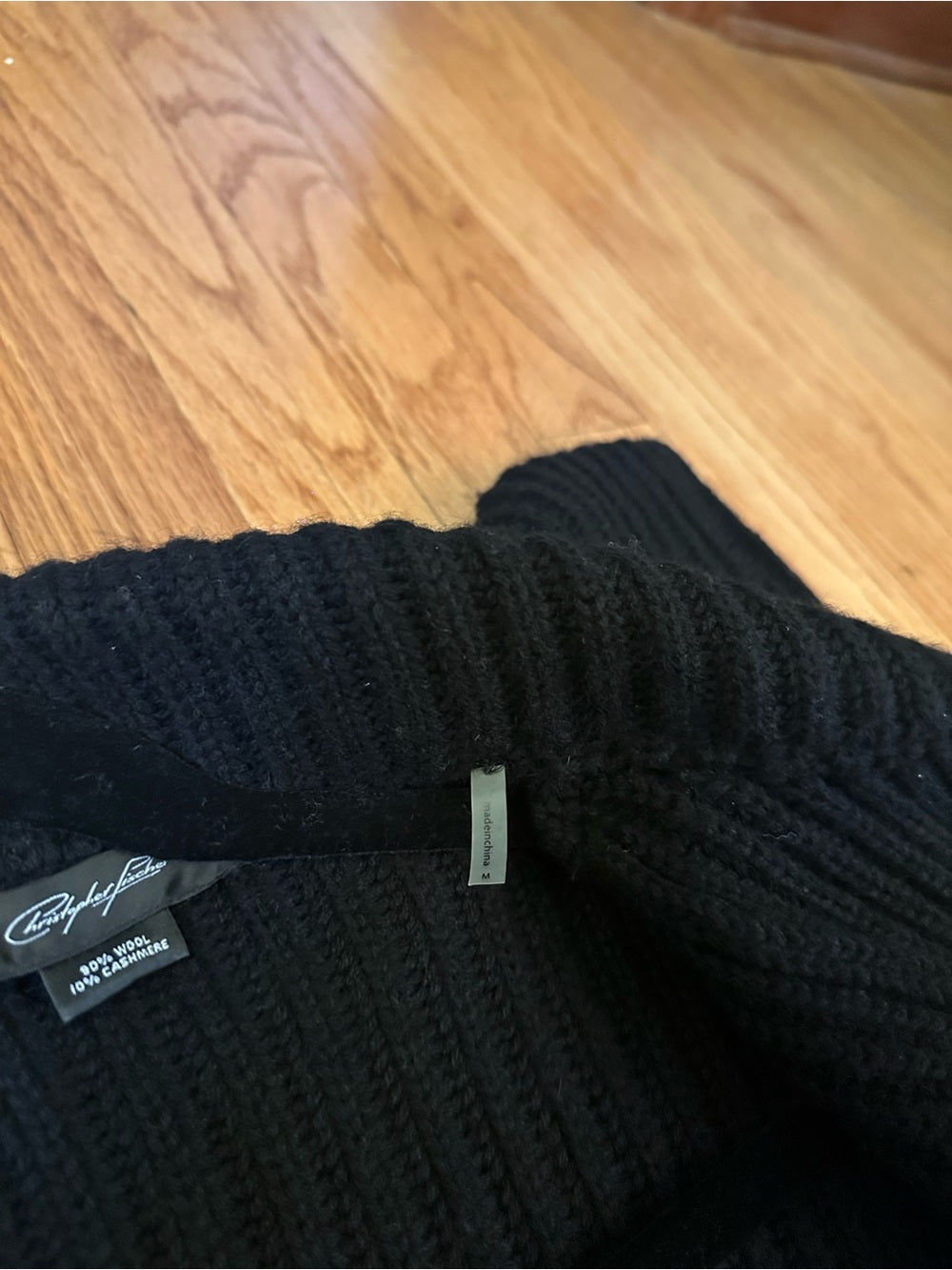 Christopher Fischer Ribbed Zip-Up Cahsmere Sweater Jacket Size Medium