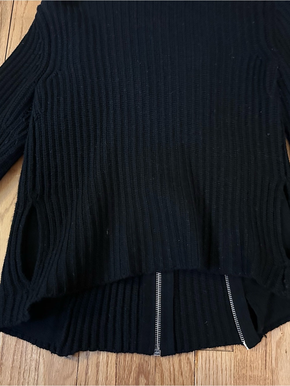 Christopher Fischer Ribbed Zip-Up Cahsmere Sweater Jacket Size Medium