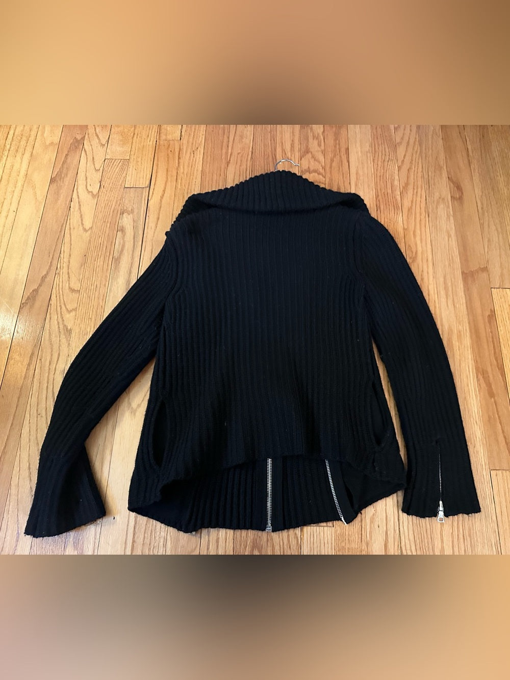 Christopher Fischer Ribbed Zip-Up Cahsmere Sweater Jacket Size Medium