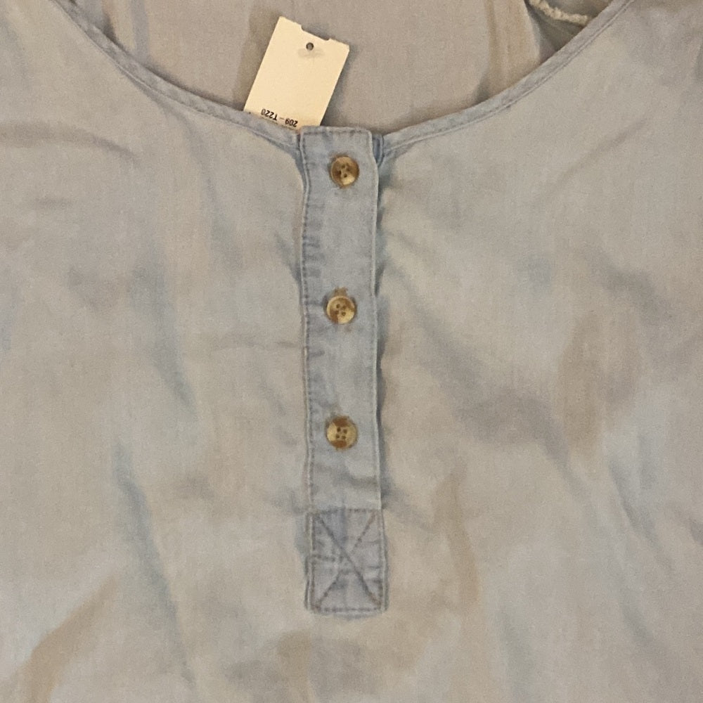 NWT Glam Women’s Blue Cold Shoulder Blouse Size M
