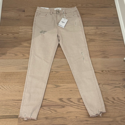NWT VERVET BLUE JEANS - HAYLIE High Rise Skinny Light Pink Color Size 27