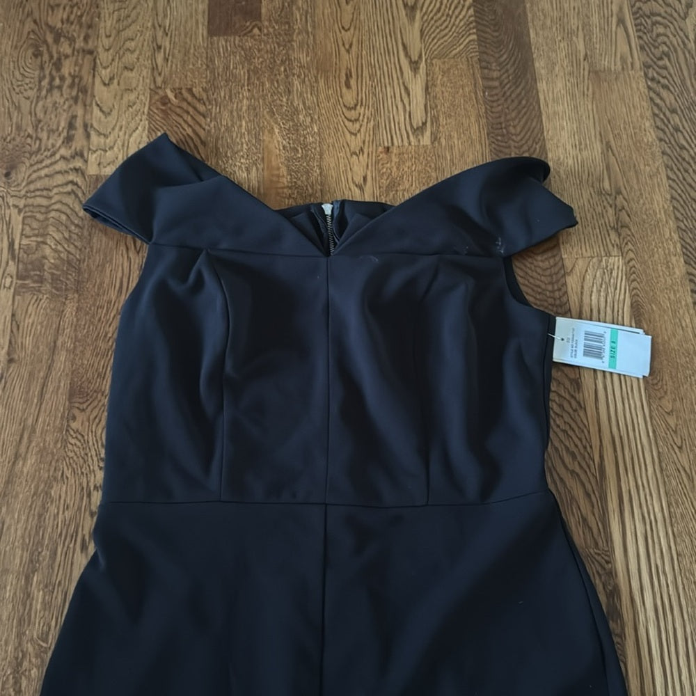 NWT ECI Women’s Elegant Black Off-Shoulder Dress Size 8