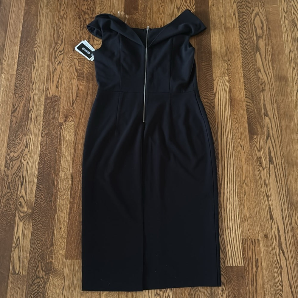 NWT ECI Women’s Elegant Black Off-Shoulder Dress Size 8