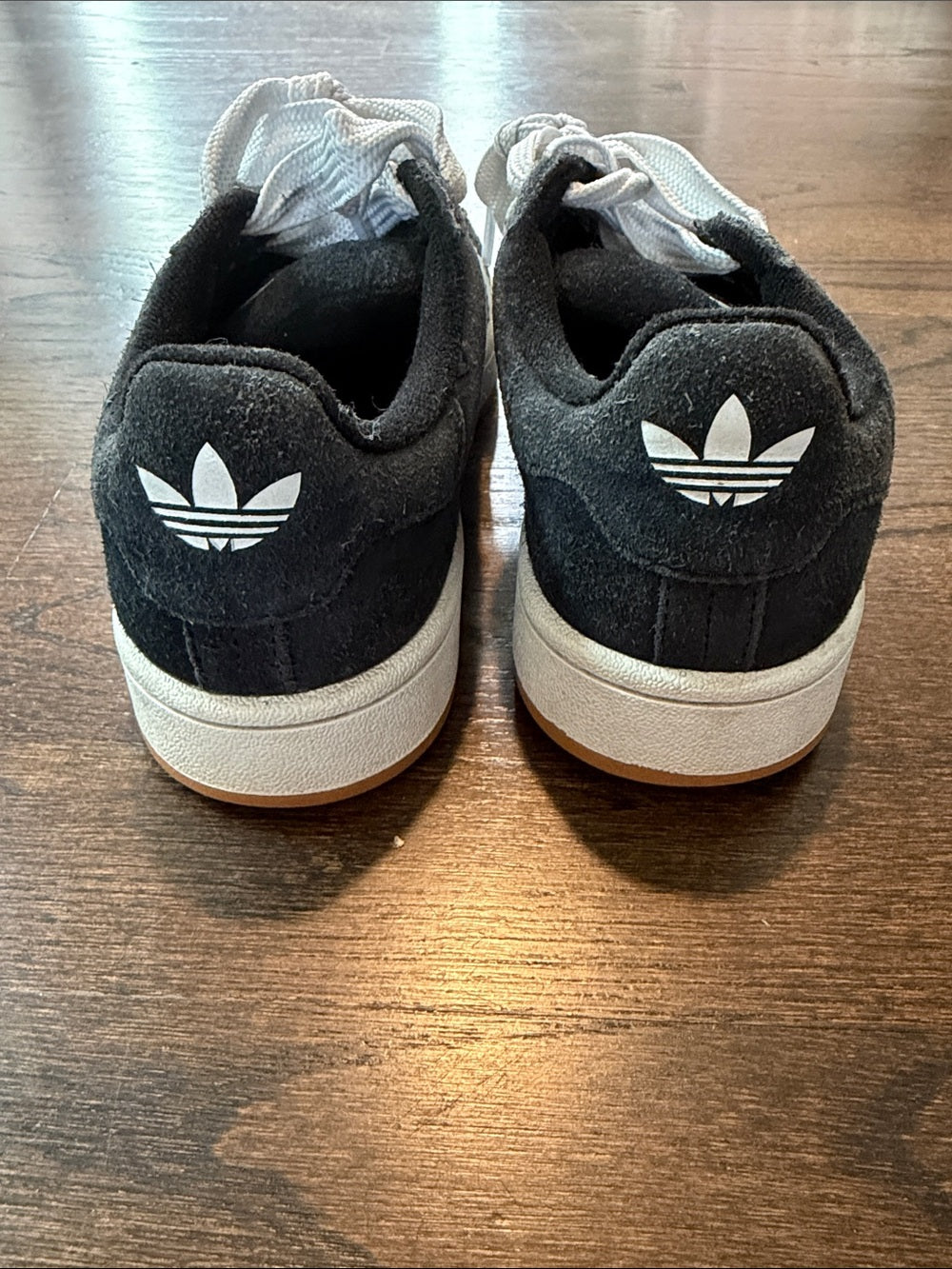 Adidas Women’s Campus Suede Sneakers in Black and White Size 5