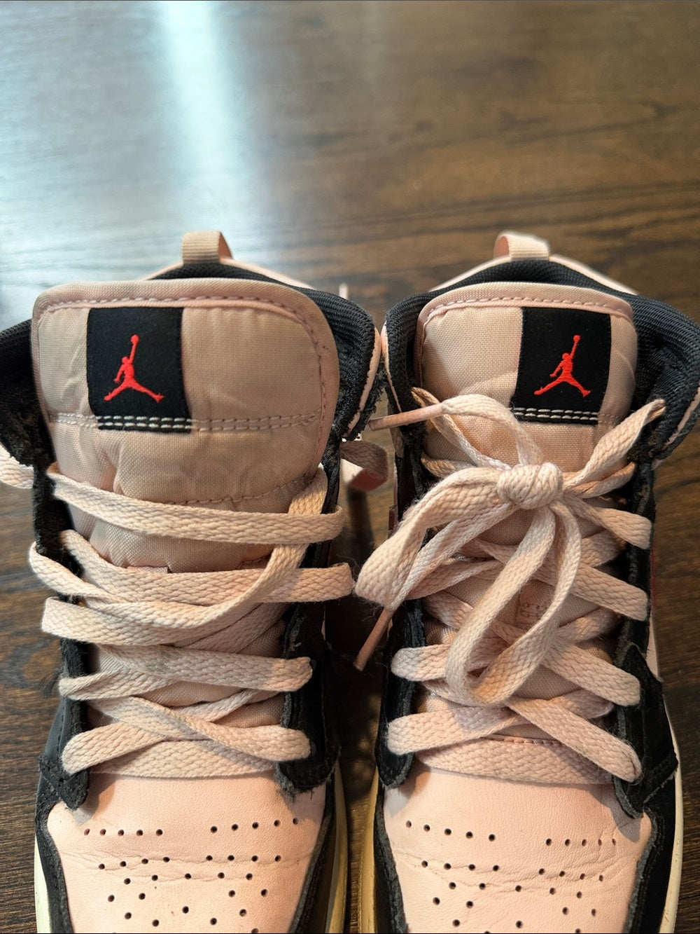 Nike Girls Black, Light Pink & Red High-Top Sneakers Size 2.5