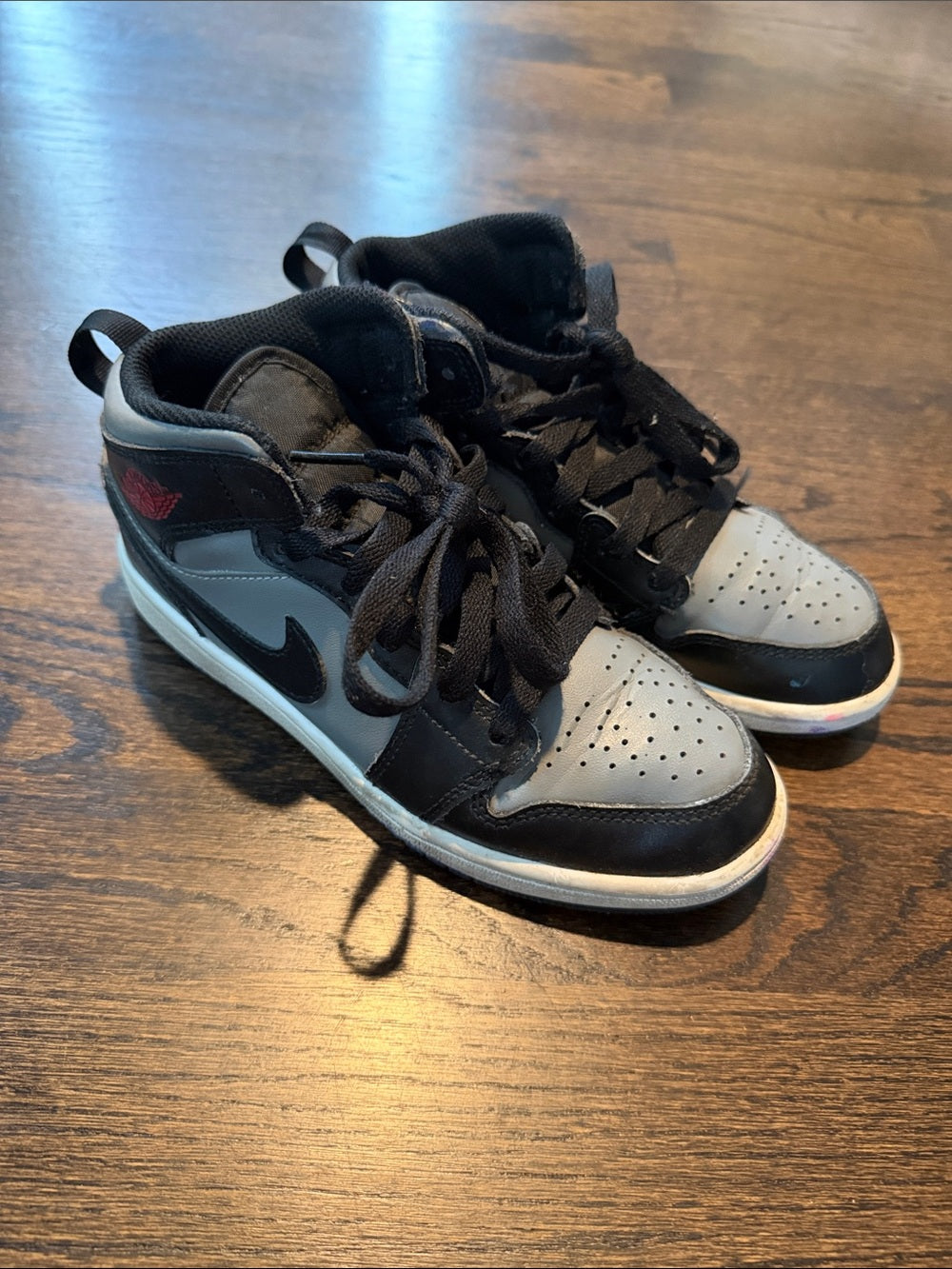 Nike Kids Air Jordan Black and Gray High-Top Sneakers Size 2Y