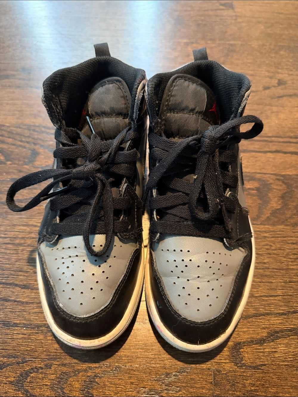 Nike Kids Air Jordan Black and Gray High-Top Sneakers Size 2Y