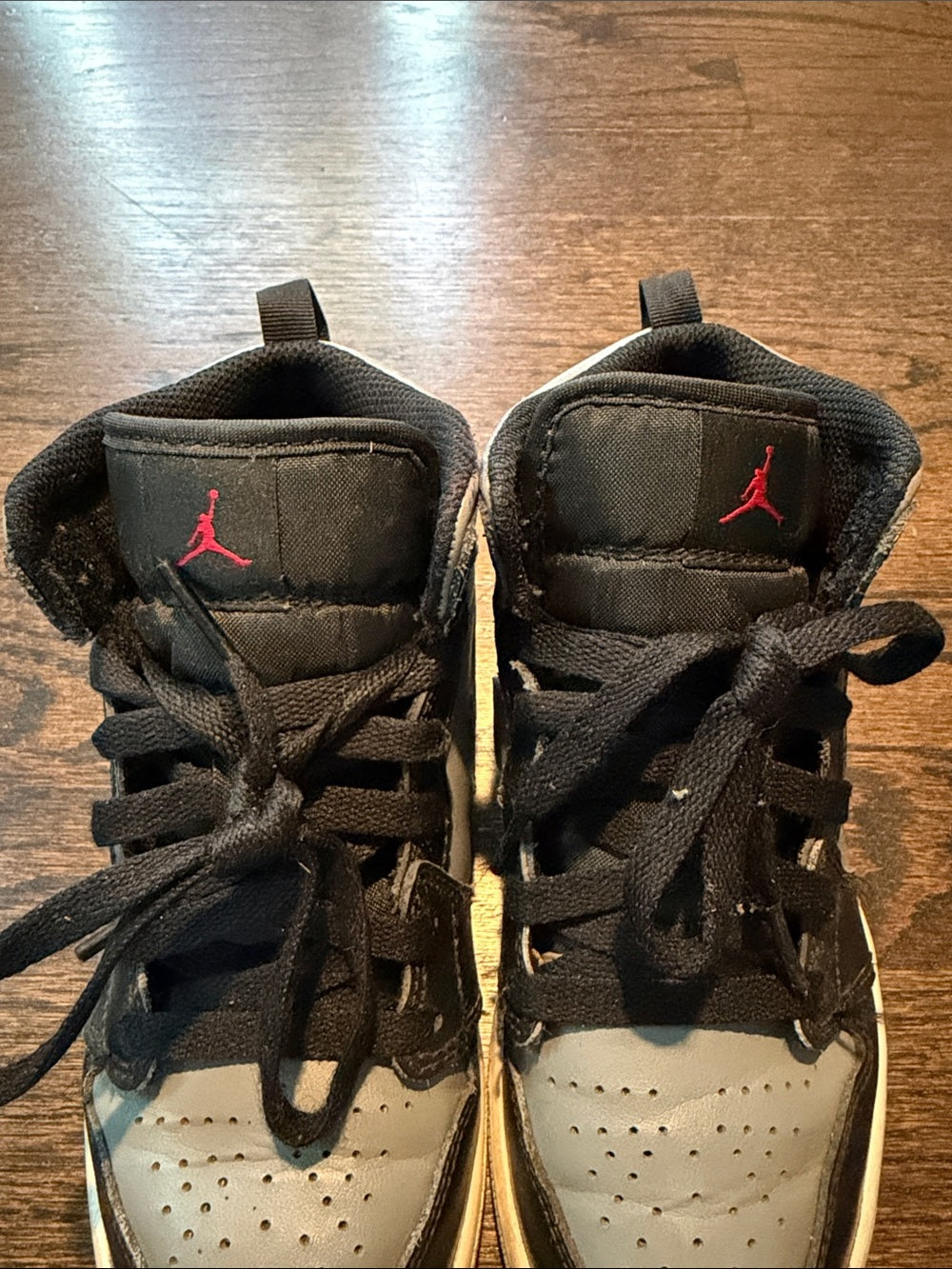 Nike Kids Air Jordan Black and Gray High-Top Sneakers Size 2Y
