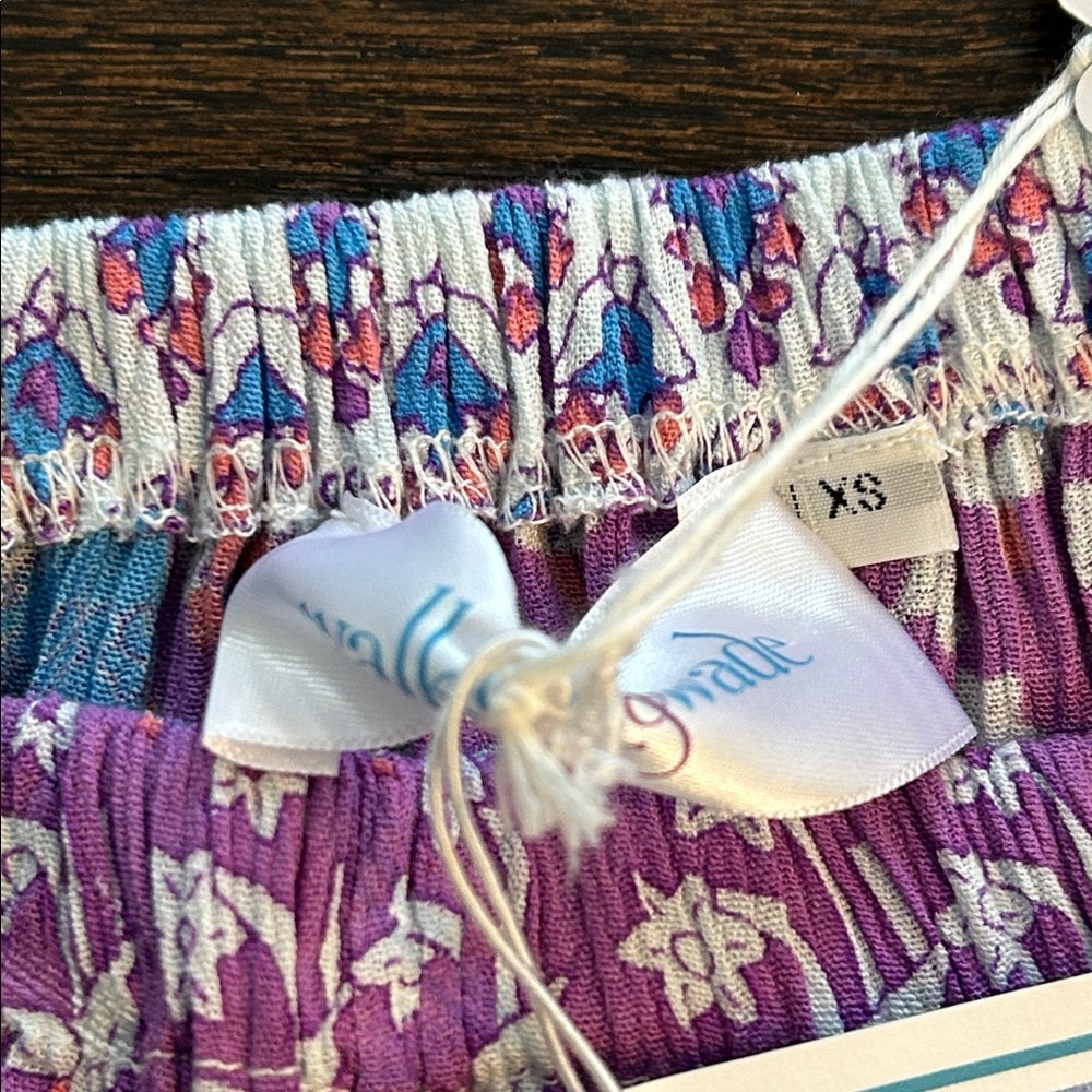 NWT Walker and Wade Women’s Bohemian Style Skirt in Blue and Purple Size XS