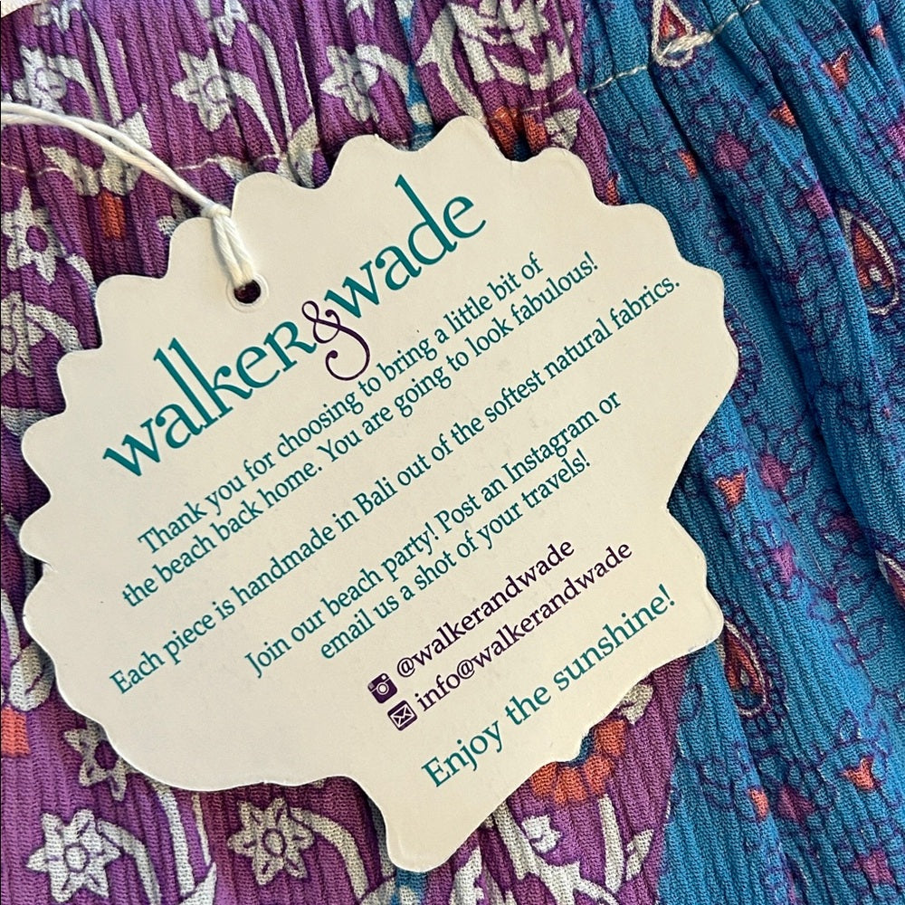 NWT Walker and Wade Women’s Bohemian Style Skirt in Blue and Purple Size XS