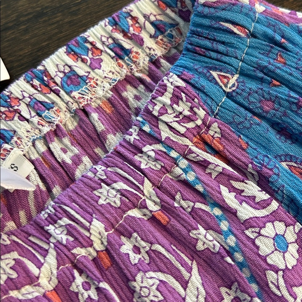 NWT Walker and Wade Women’s Bohemian Style Skirt in Blue and Purple Size XS