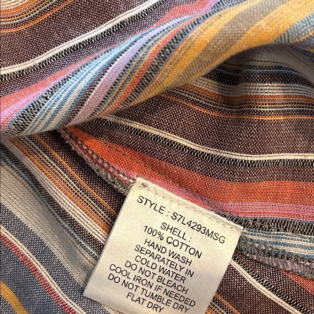 Parker Beach Women’s Multicolor Striped Mini Skirt with Lace Size XS