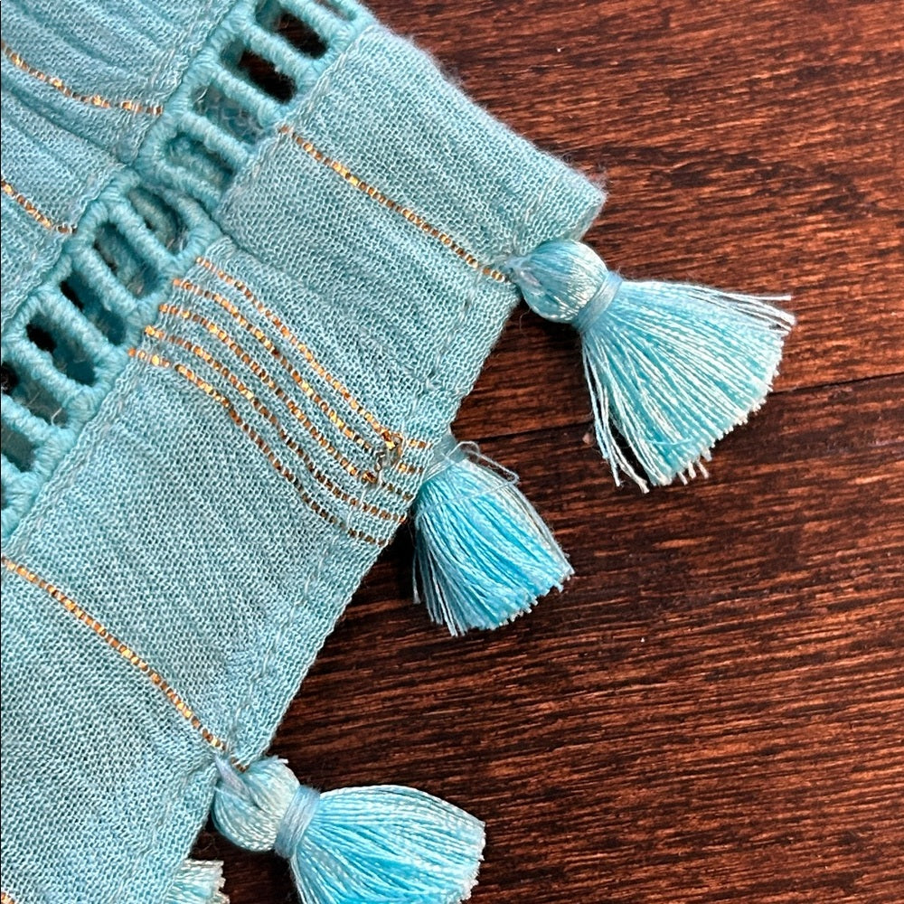 Ramy Brook Women’s Blue Ruffled Skirt with Tassels Size XS