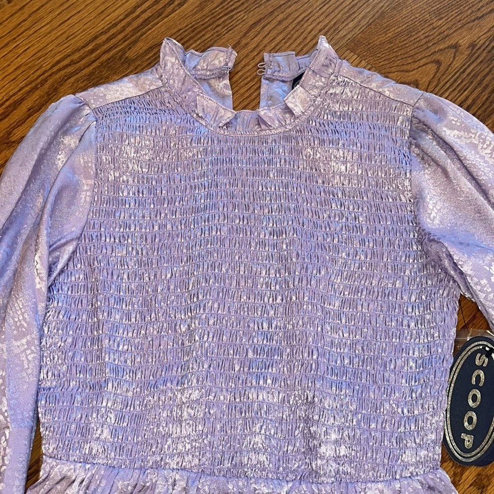 NWT Scoop Woman’s Scoop Smocked Peplum Top Size XS (0-2)